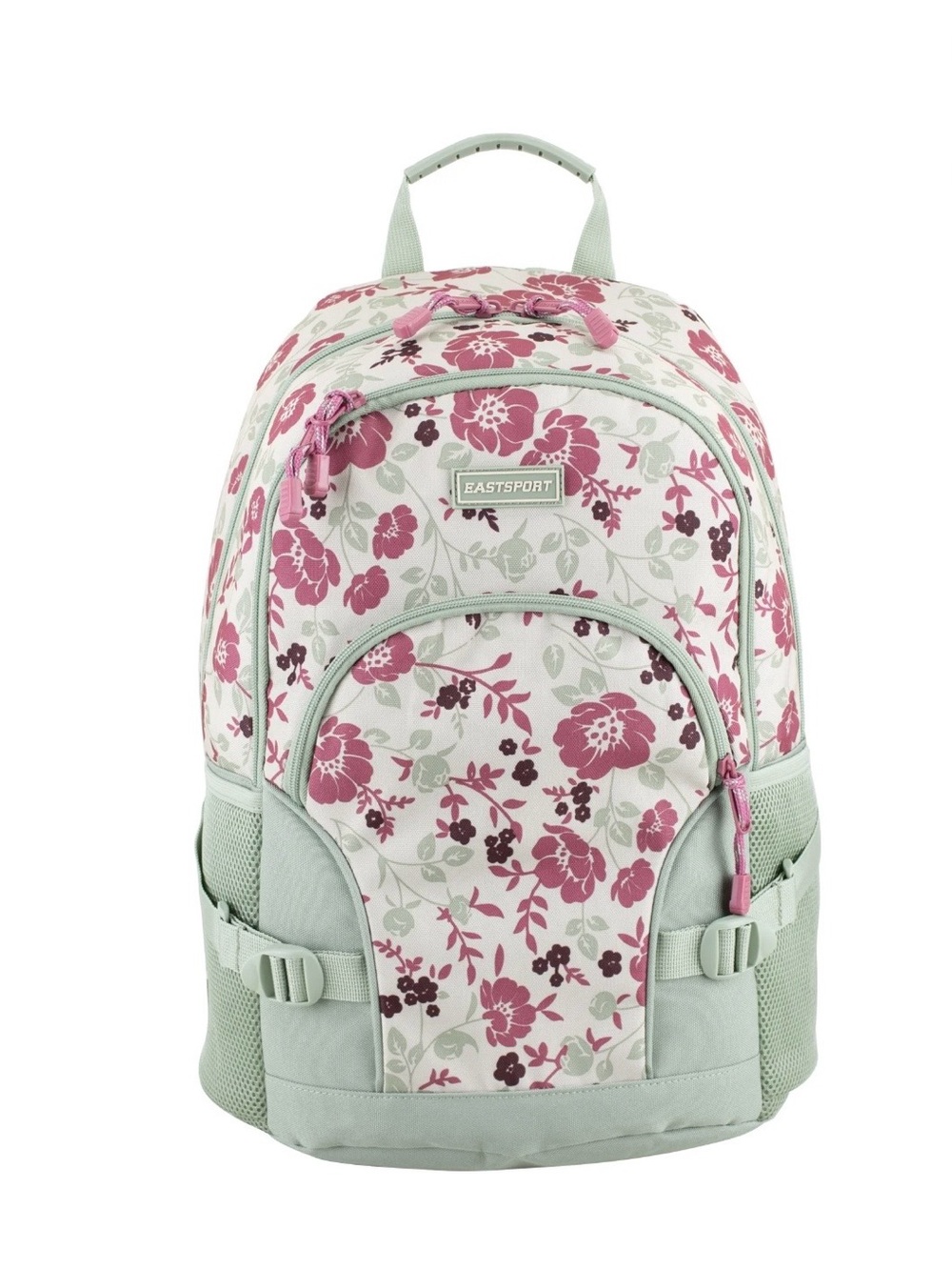 Eastsport 18.5" Floral Backpack Pink Mint Laptop School Travel Bag NWT